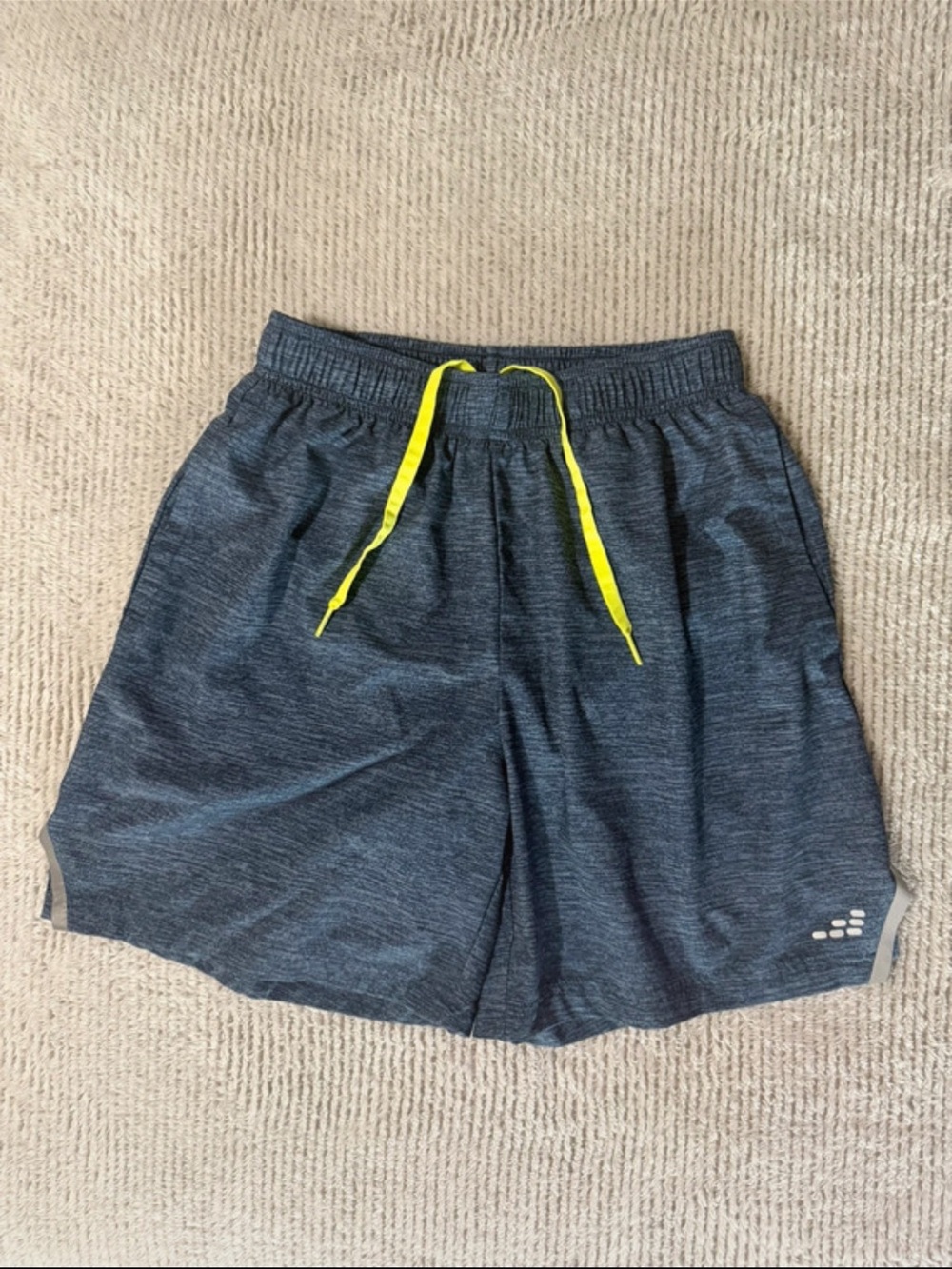 bcg Dark Gray Athletic Shorts with Yellow Drawstring